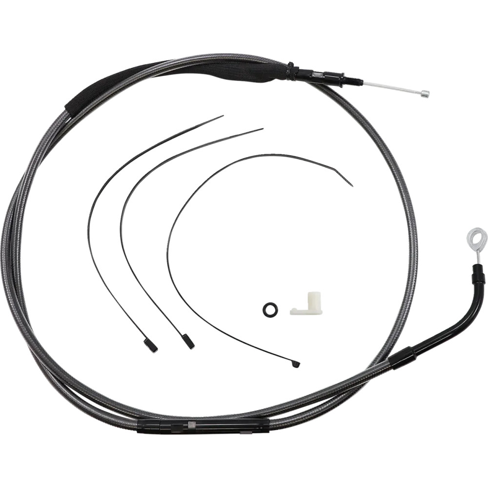 High-Efficiency Black Pearl™ Clutch Cable — 192.4 cm housing, 89 mm travel, 64.5 cm adjuster, Black