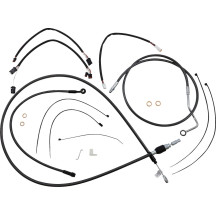 Black Pearl™ Designer Handlebar Installation Kit — Black, ape hanger, fits 12"–14"