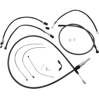 Black Pearl™ Designer Handlebar Installation Kit — Ape hanger, 38 cm–43 cm (15"–17"), Black, ABS