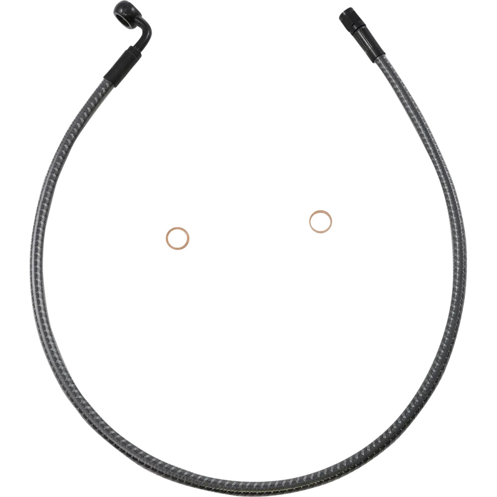 KARBONFIBR Designer Series ABS-Specific Front Upper Brake Kit — 71 cm (28"), 10 mm 90° banjo, Silver