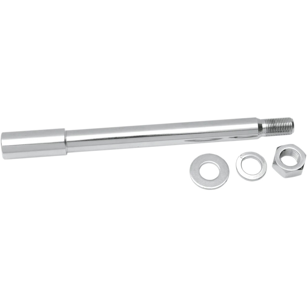 Front Axle Kit — 3/4" axle diameter, 9.57" length, front, Chrome