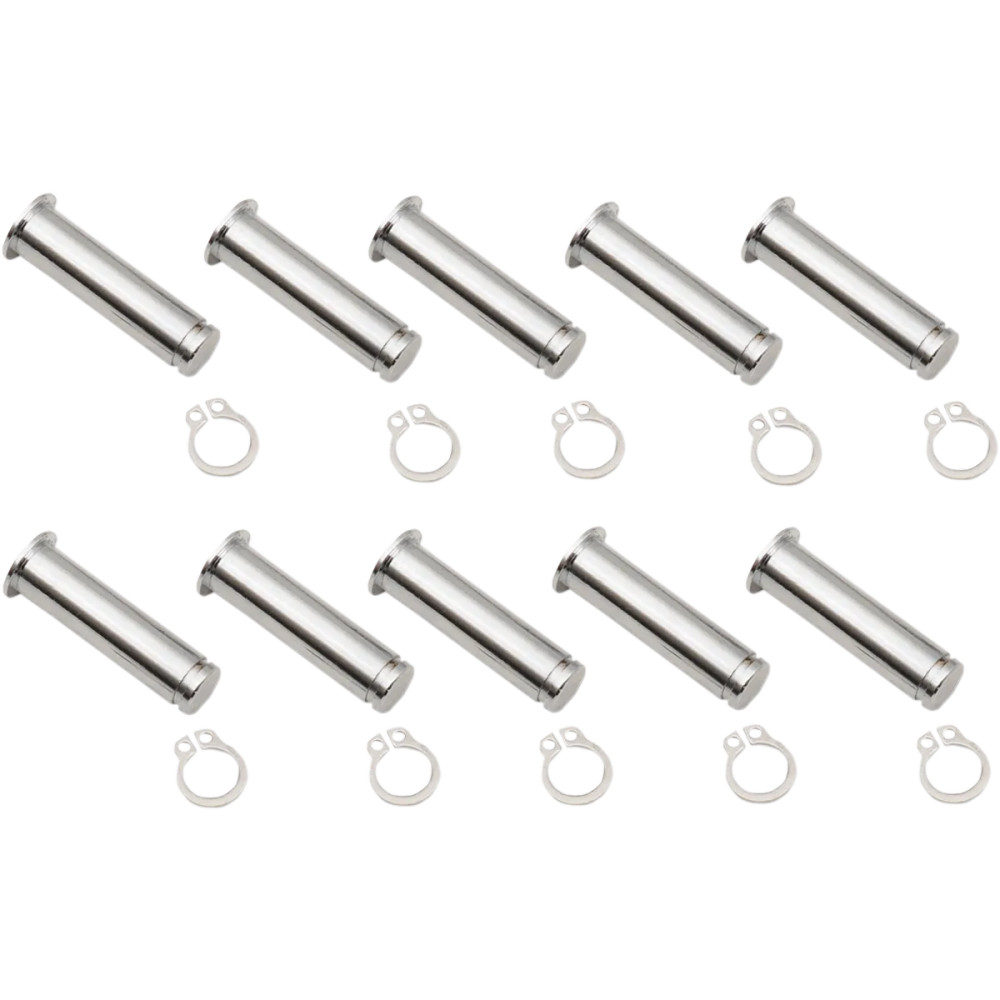 Pivot Pin/Clip Kit — 10-Pack, Chrome