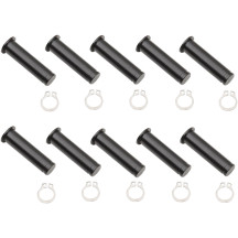 Pivot Pin/Clip Kit — Black, Polished, 10-pack