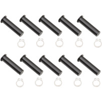 Pivot Pin/Clip Kit — Black, Polished, 10-pack