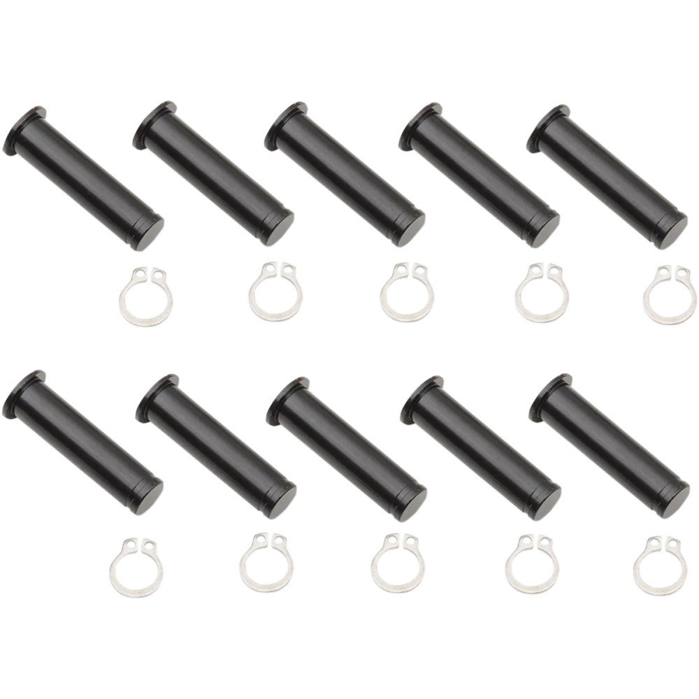 Pivot Pin/Clip Kit — Black, Polished, 10-pack