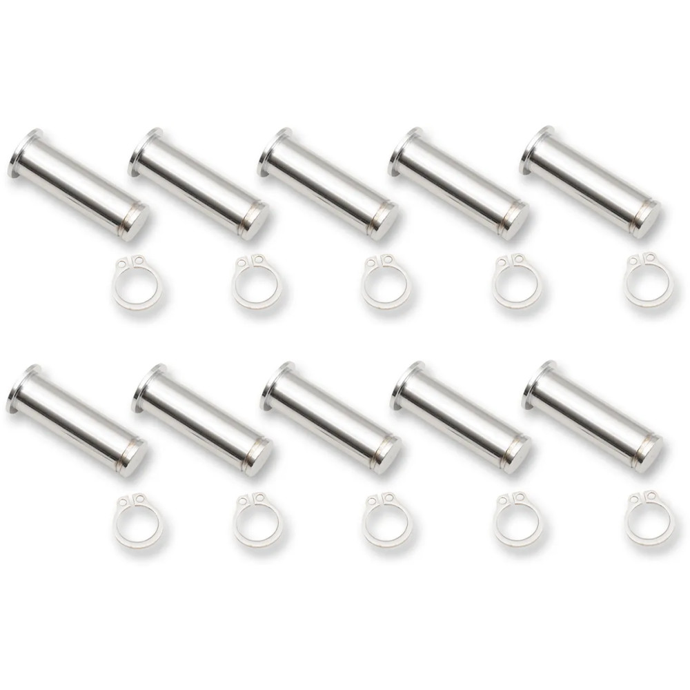 Pivot Pin/Clip Kit — 10-pack, Chrome