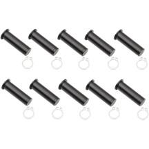 Pivot Pin/Clip Kit — 10-pack, black, polished