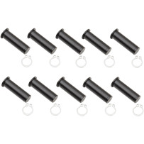 Pivot Pin/Clip Kit — 10-pack, black, polished