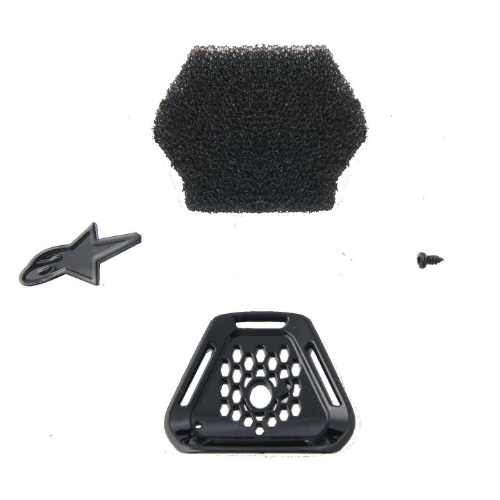 Ventilación de mentón 22.06 para casco Supertech M10 — Talla única, Compatible con Supertech M10, Negro