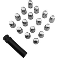 Tuercas estriadas — M12 x 1.50, pack de 16, cromo