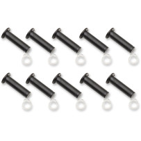 Pivot Pin/Clip Kit — 10-pack, Black polished