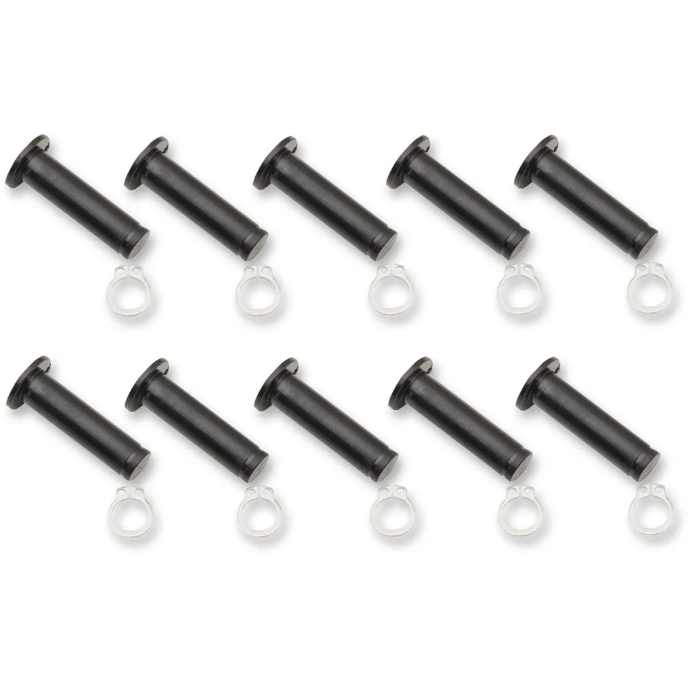 Pivot Pin/Clip Kit — 10-pack, Black polished