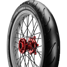 Cobra Chrome AV91 Reinforced Tire — 130/70B18, Front, Blackwall