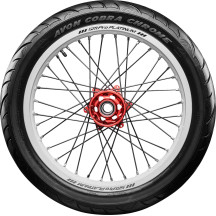 Cobra Chrome AV91 Reinforced Tire — 130/70B18, Front, Blackwall