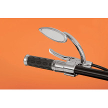 Custom Rubber Grips — 25.4 mm (1"), Black, Chrome