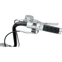 Custom Rubber Grips — 25.4 mm (1"), Black, Chrome