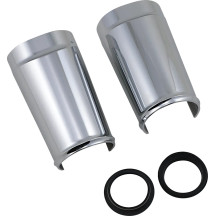 Fork Boot — Chrome, Billet Aluminum, Pair