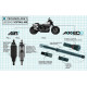 AXEO43 Suspensión Delantera de Alto Rendimiento — 43 mm (1.69"), kit, Negro