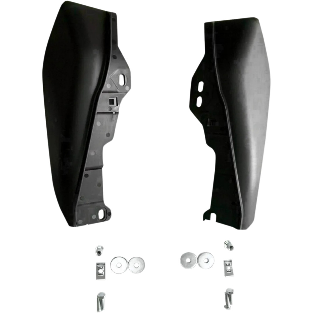 Frame Mounted Heat Deflectors — Black, Pair