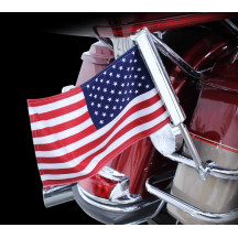 Soporte para mástil LED — 3/4" redondo, montaje trasero, cromo