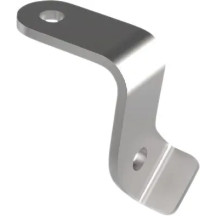 Kit de montaje para asta de bandera — Cromado, Trasero