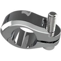 Soporte para mástil LED — 1/2" redondo, montaje trasero, negro