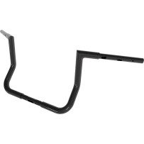 Crusader Square Top Handlebar — 25.5 cm rise, 25.4 mm clamp, 92 cm width, Black gloss