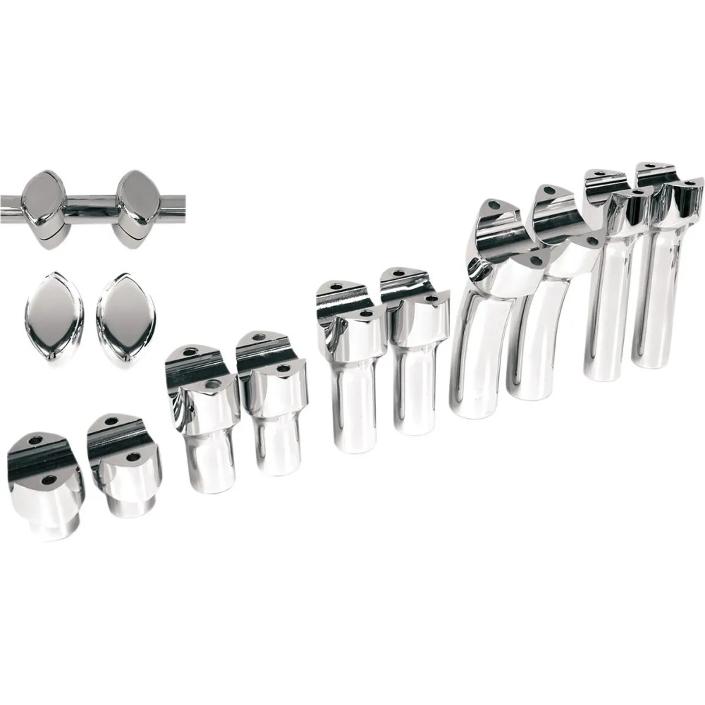 Big Buffalo Handlebar Risers — 38 mm (1-1/2"), Chrome