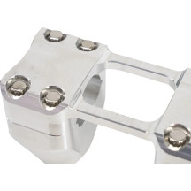 Assault Handlebar Risers — 10 cm (4") rise, 32 mm (1-1/4") clamp, Chrome