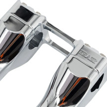 Assault Handlebar Risers — 10 cm (4") rise, 32 mm (1-1/4") clamp, Chrome