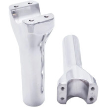 Assault Handlebar Risers — 10 cm (4") rise, 32 mm (1-1/4") clamp, Chrome