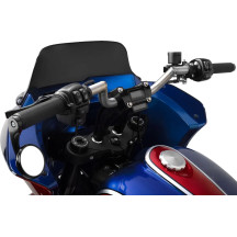 Elevadores de manillar — Altura 6.5 in, Retroceso 1.5 in, Ajuste 3.5 in centro a centro, Diámetro de sujeción 1 in, Negro