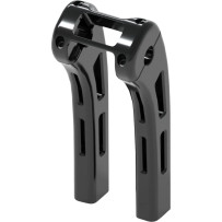 Ghost Risers — 1-1/2" pullback, 10" rise, 1" clamp, 3-1/2" fork spacing, Black gloss