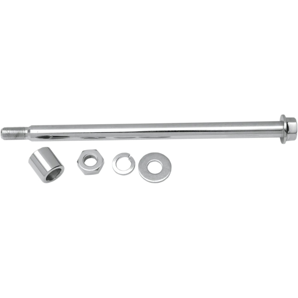Rear Axle Kit — 3/4" diameter, 12.44" length, Chrome