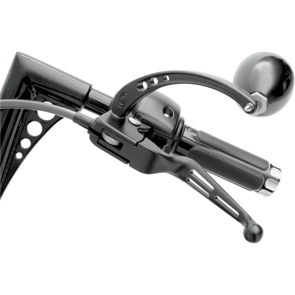 Slotted Wide Blade Lever Set — Black Matte, Brake and Clutch, Pair