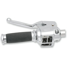 Handlebar Control Kit w/o Switches — 1" clamp, 17.5 mm (11/16") bore, Chrome