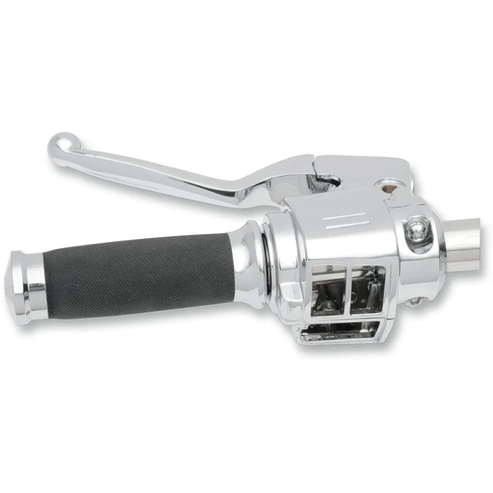 Handlebar Control Kit w/o Switches — 1" clamp, 17.5 mm (11/16") bore, Chrome