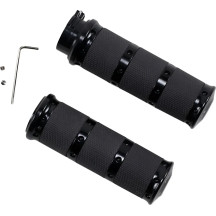 Contour XL Renthal Wrapped Grips — 25.4 mm (1") handlebar diameter, black anodized