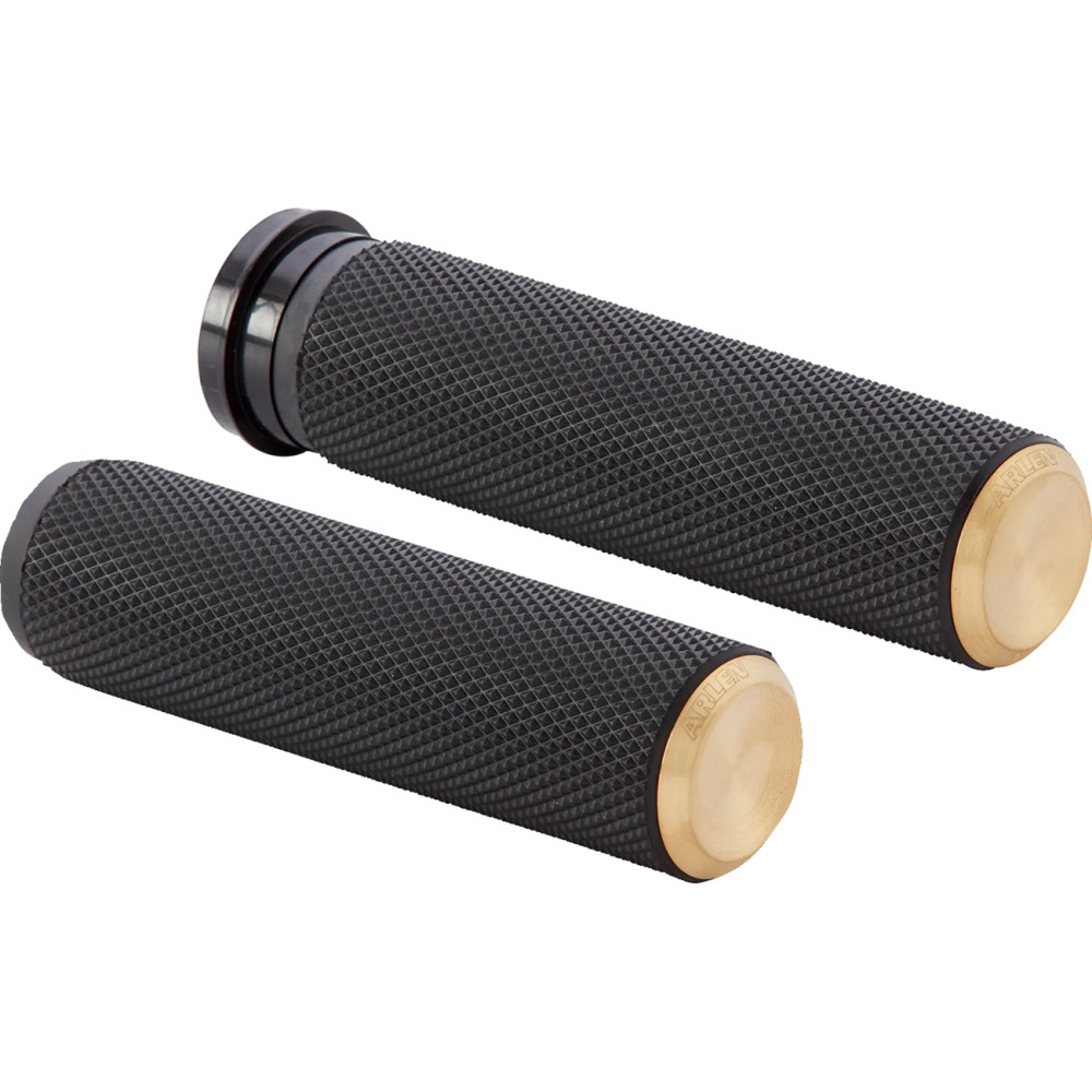Knurled Grips — 25.4 mm (1"), anodized, black, brass
