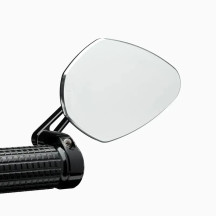 mo.view Sport Flip 60 mm Handlebar End Mirror — 122×83 mm mirror, 22 mm / 1 in clamp, Black