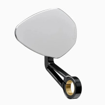 mo.view Sport 130 mm Handlebar End Mirror — 130 mm, 110 mm arm, clamp 22 mm/1 in, Black