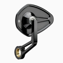 mo.view Sport 130 mm Handlebar End Mirror — 130 mm, 110 mm arm, clamp 22 mm/1 in, Black