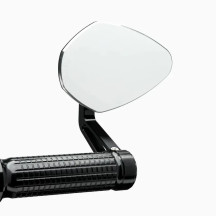 mo.view Sport 130 mm Handlebar End Mirror — 130 mm, 110 mm arm, clamp 22 mm/1 in, Black