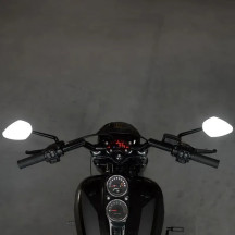 mo.view Sport 180 mm Mirror — Black, Aluminum, Hexagon