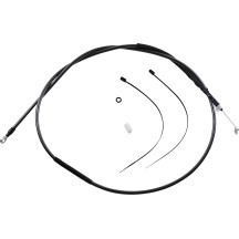 High-Efficiency Black Pearl™ Clutch Cable — 205 cm housing, 79 mm travel, Black Polished