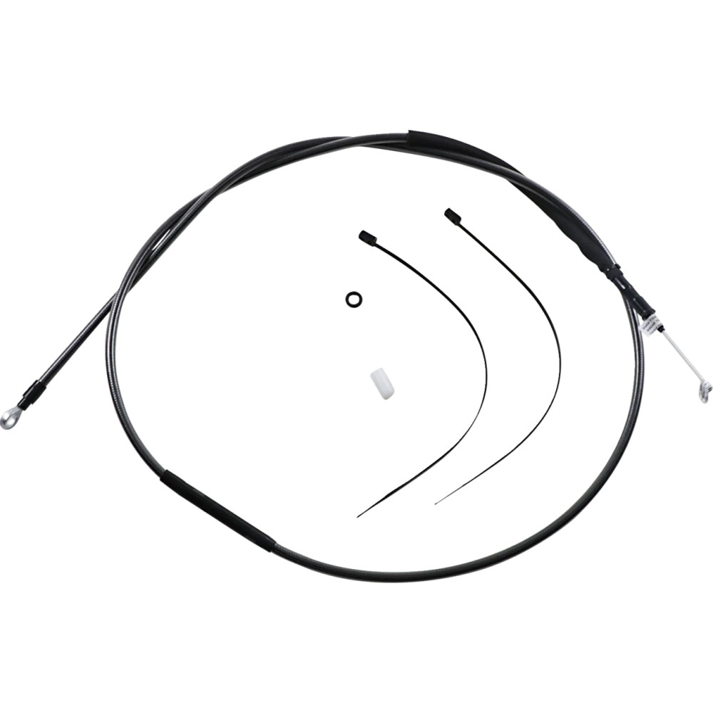 High-Efficiency Black Pearl™ Clutch Cable — 205 cm housing, 79 mm travel, Black Polished