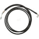 Línea hidráulica de embrague de acero inoxidable — 76-1/8" (193,5 cm), +6" (+152 mm), Negro recubierto de vinilo