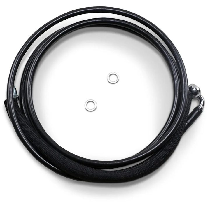 Latiguillo de embrague hidráulico de acero inoxidable — 198,5 cm (78-1/8\"), negro con recubrimiento Vinyl-Coat