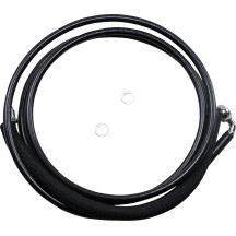 Latiguillo de embrague hidráulico de acero inoxidable — 198,5 cm (78-1/8"), negro con recubrimiento Vinyl-Coat