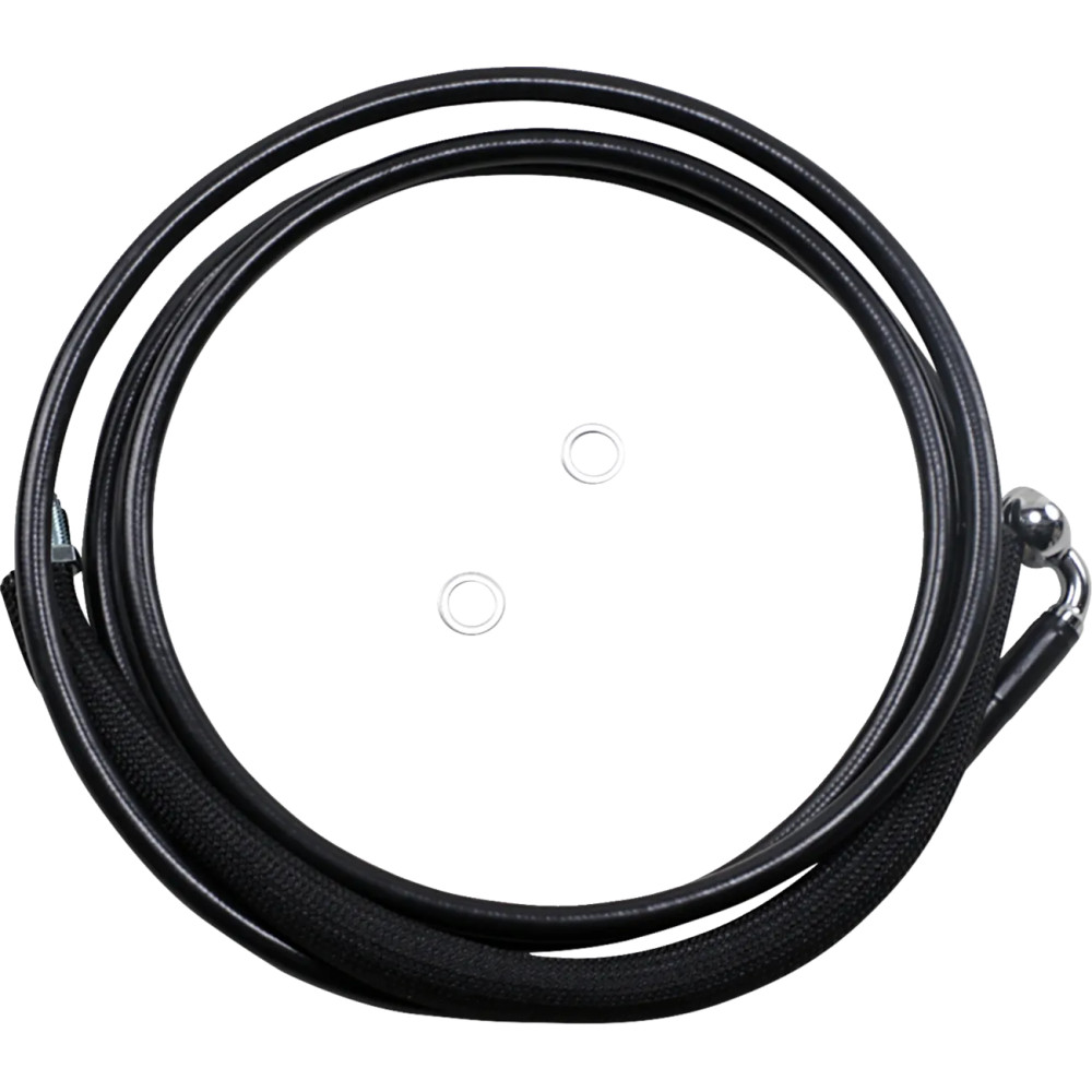 Latiguillo de embrague hidráulico de acero inoxidable — 198,5 cm (78-1/8"), negro con recubrimiento Vinyl-Coat